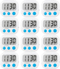 12 Pack Digital Kitchen Timers for Cooking Magnetic Timer for Cooking Loud Alarm White