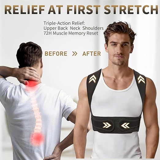 WNIEYO Posture Corrector for Women and Men Back Brace for Women Back Straightener for Effective Lower Back Pain Relief, Scoliosis, and Better Posture Support(S/M)