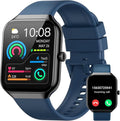 Smart Watch for Men Women (Answer/Make Call), 1.96"HD Smartwatch with Heart Rate/Sleep Monitor/Pedometer/Calories, 113+ Sports Fitness Watch, IP68 Waterproof Activity Tracker for Android iOS-Blue