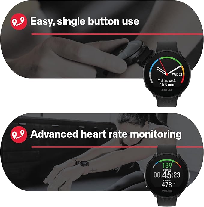 POLAR Unite Waterproof Fitness Watch (Includes Wrist-Based Heart Rate and Sleep Tracking)