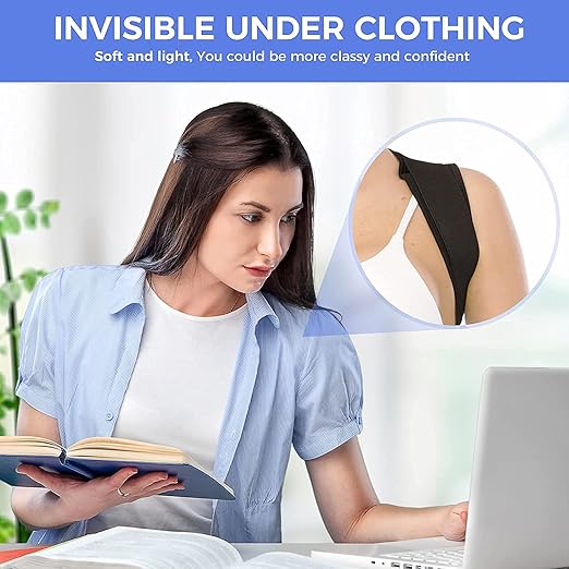 Posture Corrector for Women and Men, Back Brace Adjustable Upper Posture Support, Back Support, Comfortable Back Straightener Support for Clavicle Support, and Providing Pain Relief from Neck (Large)
