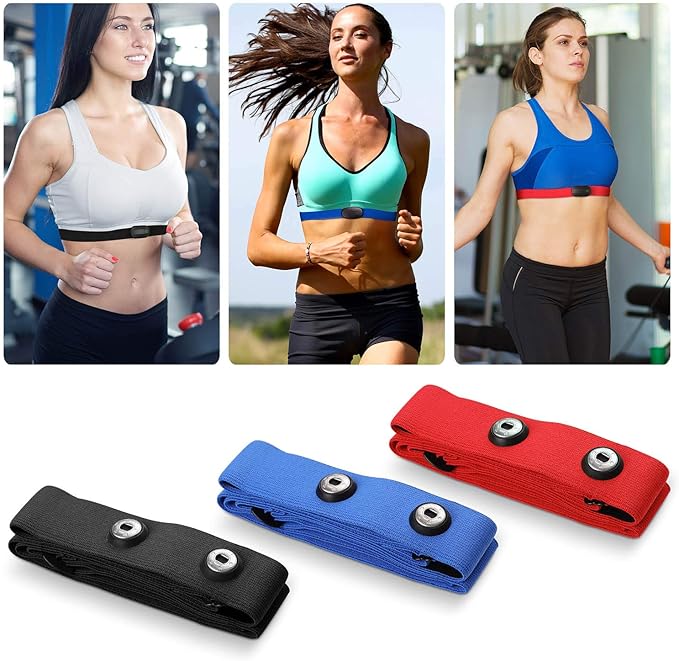 COOSPO Heart Rate Monitor Replacement Chest Strap,Replacement Heart Rate Monitor Soft Strap Compatible with Wahoo Tickr/Polar H7/Garmin HRM-Dual/moofit/XOSS/Power Labs/COOSPO