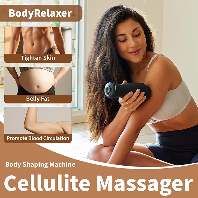 Massage Gun Deep Tissue for Women, Vibration Therapy for Muscle Recovery Pain Relief Cellulite Massager for Leg Thigh Abdomen Neck Shoulder Lymphatic Drainage Massager Body Sculpting Machine