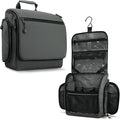 VENTURE 4TH Hanging Travel Toiletry Bag for Women & Men – Large Toiletry Organizer with 18 Compartments, Removable TSA Pouch, Travel Wash Bag for Toiletries, Makeup & Shaving Kit (Shadow Gray)
