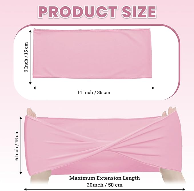 VDS Pack of 25 PCS | Pink | Spandex Chair Sashes Bows Without Buckle | Stretch Elastic Banquet Universal Folding Chair Band Tie with for Wedding Party Conference Celebration Event Decoration
