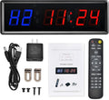 Gym Clock With Remote, 1.5" 1.8" Metal LED Timer, Crossfit Workout Stopwatch, Tabata Countdown for Home