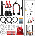 SERTT Weight Cable Pulley System Gym, Upgraded Cable Pulley Attachments for LAT Pull Down, Biceps Curl, Tricep, Arm Workouts - Home Gym Add On Equipment