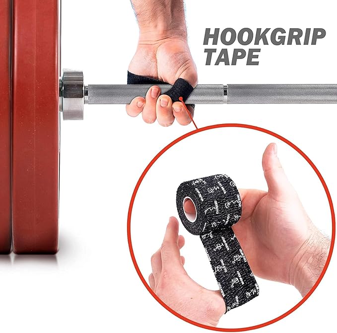 WARM BODY COLD MIND 1.85" Weightlifting Thumb Tape - Hook Grip Tape for Powerlifting, Cross Training, Gym Tape, Weight Lifting Tape, Athletic Finger Wrap (3 Rolls Mix - Flags Edition (GE))