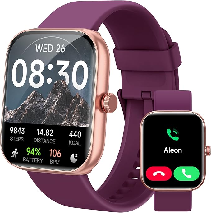 Smart Watch for Women Men, Smartwatch for iPhone & Android Bluetooth (Answer/Call) Built-in Alexa, 1.91" HD Fitness Tracker with 105+ Sport Modes, IP68 Waterproof, Sleep/Heart Rate/SpO2/Stress Monitor