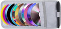 CD Case Holder for Car - DVD Vehicle Visor Storage Orangizer Sun Visor Organizer for CD Visor Case with 12 DVD Storage Sleeves 1 Mesh Pocket 1 Pen Holder(Grey)