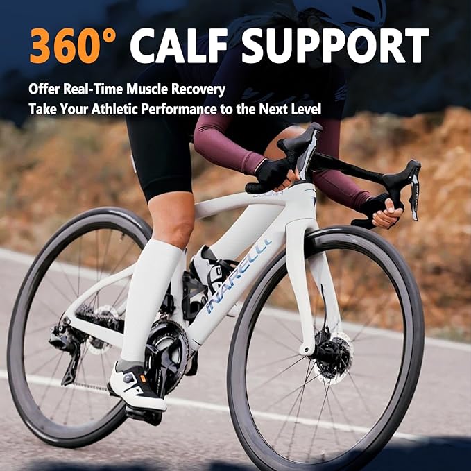 CTHH 3 Pairs Calf Compression Sleeves for Men & Women – Footless Compression Socks Leg Sleeve Support for Shin Splints