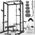 ULTRA FUEGO Power Cage, Multi-Functional Power Rack with J-Hooks, Dip Handles, Landmine Attachment and Optional Cable Pulley System for Home Gym