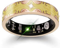 Smart Ring for Women Gift, Fitness & Vital Signs Monitoring, Sleep Tracker/Remote Photography/No Subscription(Yellow,9#)