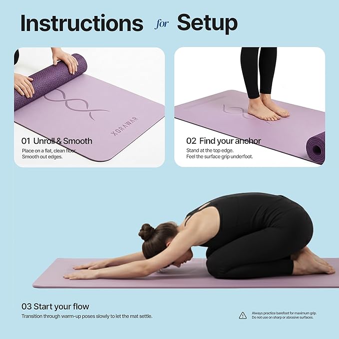 PU Rubber Premium Yoga Mat with Bag | Extra Thick Yoga Mat Thick | Pilates Mat | Gym Mats for Home Gym Floor Mat | Home Exercise Mats for Home Workout Accessories | Grounding Wel Workout Mats for Home Gym | Yoga Matt | Stretching Mat