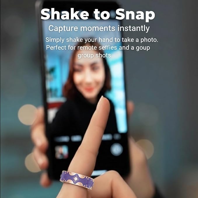 Smart Ring for Women Gift, Fitness & Vital Signs Monitoring, Sleep Tracker/Remote Photography/No Subscription(Purple,9#)