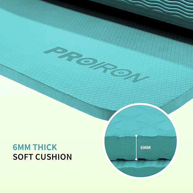 PROIRON Foldable Yoga Mat 0.24"/0.16" for Home Workout & Travel, Non Slip Travel Yoga Mats with Carry Bag, Packable Yoga Mat for Home Gym, Pilates, Fitness,Stretching