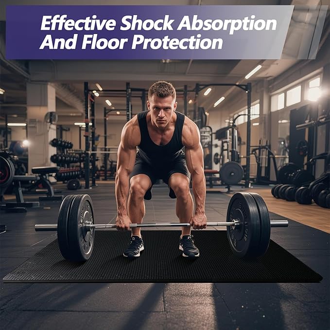 1/2 inch Thickened Interlocking Foam Floor Mats (48 Sq Ft), 12 Tiles 24X24in High Density EVA Foam Gym Flooring for Home Gym, Weightlifting, Kids Play Area, Non-slip, Free Splicing.