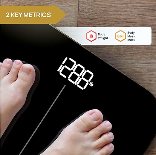 INEVIFIT Smart Premium Bathroom Scale, Highly Accurate Bluetooth Digital Bathroom Body Weight Scale, Precisely Measures Weight & BMI for Unlimited Users