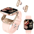 Smart Watch with Earbuds, 2.02" HD Screen，2 in 1 Smart Watches for Women, Waterproof Fitness Tracker Watch with Wireless Earphone Compatible for Android iOS with Sports Monitor Sleep