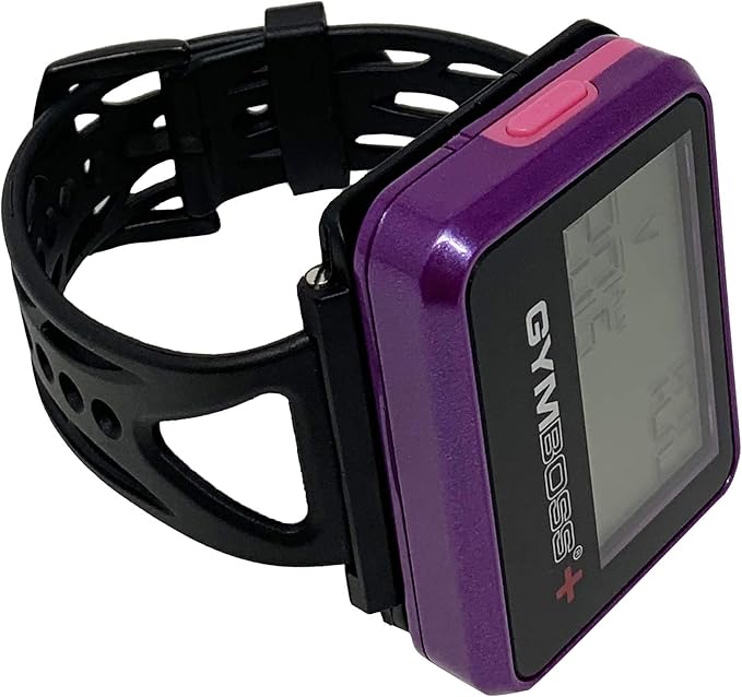 Gymboss Plus Interval Timer and Stopwatch and Gymboss Watchstrap - Bundle (Violet/Pink)