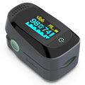Fingertip Pulse Oximeter, Blood Oxygen Monitor SpO2 O2 Sensor & Heart Rate Monitor, Pulse Ox with PI & Plethysmograph, Color OLED Display 4-Way Rotation, 40H Battery, EVA Case (C101A2)