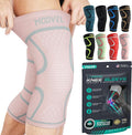 Modvel Knee Braces for Women & Men – 2 Pack Knee Support Set, Knee Compression Sleeve, Support for Meniscus Tear, ACL & Arthritis Relief,Pink XL
