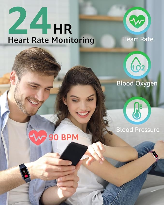 Fitness Tracker with Step Counter/Calories, Activity Health Tracker with Blood Pressure Heart Rate Monitor, Sleep Tracker, 137+ Sport Modes, Pedometer SmartWatch, Gift for Women Men DeepPurple