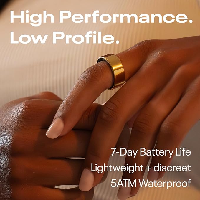 Reebok Smart Ring for Women or Men - Matte Black - Subscription Free - The Next Generation of Wearable Technology - Fitness and Sleep Tracker - Monitors Wellbeing and Recovery