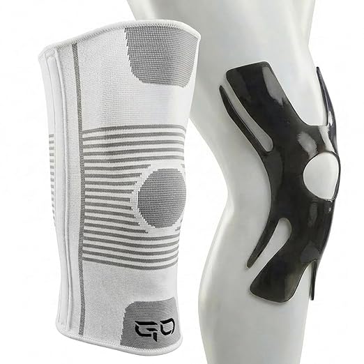 Kinesiology Knee Compression Sleeves - Professional Knee Support Braces for Men and Women for Joint Pain Relief, Swelling, ACL, MCL, FSA and HSA Approved (White, Small)