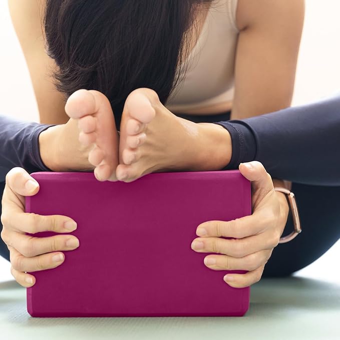 Yoga Blocks 2 Pcs, 9"x6"x3" Yoga Brick Foam Blocks EVA Foam Block Yoga Props Accessories for Yoga Pilates Stretching and Meditation
