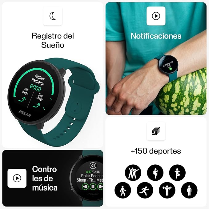 POLAR Unite Waterproof Fitness Watch (Includes Wrist-Based Heart Rate and Sleep Tracking)