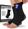 SB SOX Ankle Compression Sleeve for Men and Women (1 Pair) - Ankle Brace Support Stabilizer for Sprained Ankle, Achilles Tendonitis, Sports