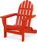 POLYWOOD AD5030SR Classic Folding Adirondack Chair, 38.5" H x31.25 W x 33.5" D, Sunset Red
