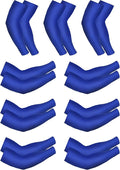 Mudder 9 Pairs Unisex UV Protection Sleeves Arm Cooling Sleeves Ice Silk Arm Sleeves Arm Cover Sleeves