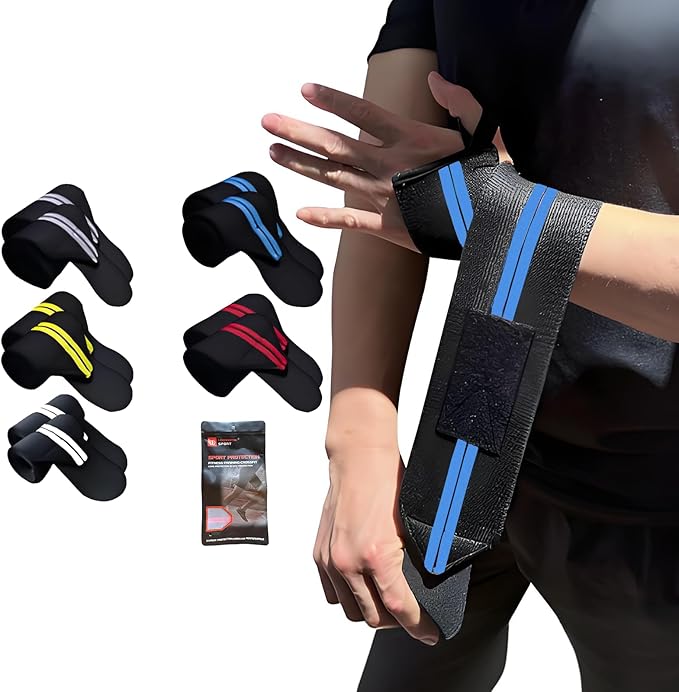 Wrist Wraps for Weightlifting,2Pcs Gym Wrist Wraps with Hand Thumb Loop,Premium Quality Wrist Support,Triple Reinforced Protection,More Elasticity Density Weaving,Suitable for Weightlifting,Fitness