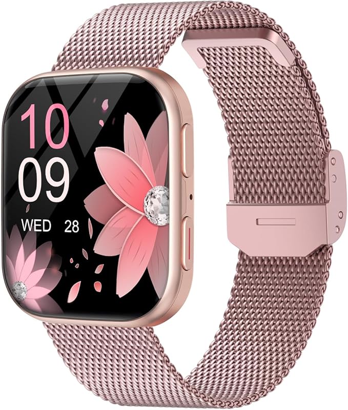 MorePro Health Fitness Tracker with 24/7 Heart Rate/Blood Pressure Monitor, Blood Oxy-gen/Sleep Tracking, 120+ Sports Activity Tracker, Smart Watch (Make/Answer Call) with Step Counter for Women Men