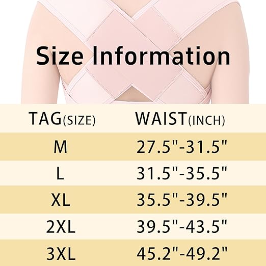 Posture Corrector for Women and Men Plus Size Full Back Support Brace Straightener Scoliosis Spine Upper Back Pain Relief Adjustable Shoulder Instant Posture Corrector with Hunchback (Pink, X-Large)
