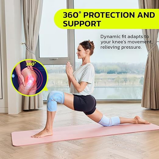 aoFIT Compression Knee Brace for Women & Men, 2 Pack AOCELL Knee Sleeve Support for Knee Joint Pain Relief, ACL, Meniscus Tear, Arthritis - Breathable for Workout, Running, Gym, Sports, Fitness L