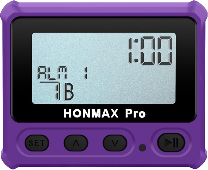 8100 Professional Interval Timer and Stopwatch, Backlight, USB-C Charged, Clock (Purple)