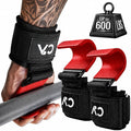 Weight Lifting Hooks (Pair) for Deadlifts, Pull Ups, Rows & Shrugs – Heavy Duty Steel Gym Hooks with 8mm Neoprene Padded Wrist Straps, Secure Hand Grips for Weightlifting, Powerlifting & Strength Training