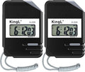 2 Pack Digital Stopwatch Timer with Large Display,Lap Split Mode, Waterproof Handheld Timer for Coaches, Teachers, Kids, Running, Swimming, Training(Black-2 Pack)