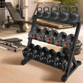 Dumbbell Rack 3‑Tier – 1000 Lb Capacity Heavy Duty Weight Storage Rack For Dumbbells, Kettlebells & Gym Equipment, Adjustable Steel Frame, Black