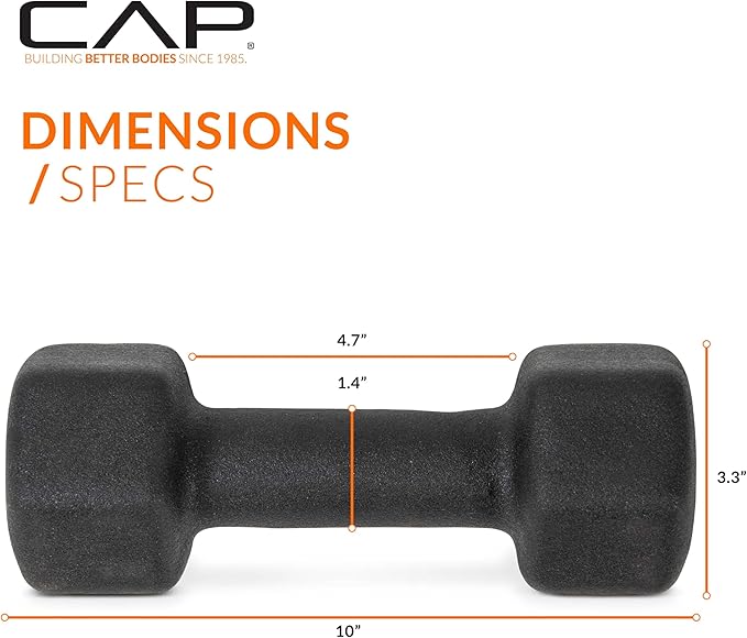 CAP Barbell Neoprene Dumbbell Weights Pairs & Sets | Multiple Colors