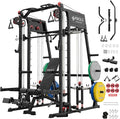 Mikolo M4 2.0 Smith Machine, All-in-One Home Gym Power Cage with LAT Pulldown & Cable Crossover, Squat Rack for Full Body Workouts