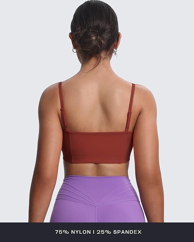 Aoxjox Women's Workout Bandeau Bras Training Fitness Running Yoga Crop Tank