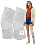 Bamboo Knee Sleeves 2-Pack Knee Compression Sleeve Women Men Elastic Warm Slip-on Recovery Knee Brace for Arthritis Knee Pain (Small)