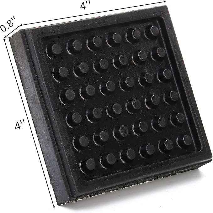 WRINGKIT 8 Pack Heavy Duty Exercise Equipment Mat, 4 x 4 x 0.8 Inch Non Slip Noise Reduction Mat for Treadmill, Treadmill Mat Pad for Rubber Hardwood Floors Carpet Protection Home Gym