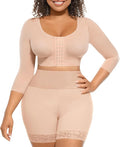 FeelinGirl Arm Shaper for Women Post Surgery Arm Lipo Compression Sleeves Slimming Arm Faja Front Closure Shapewear Bra
