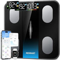 Smart Scale for Body Weight, INSMART Bluetooth Digital Bathroom Scale with BMI, Body Fat, Muscle Mass, High Accurate Large Display 16 Body Composition Weighing Machine Sync with App, 400 lbs (Black)