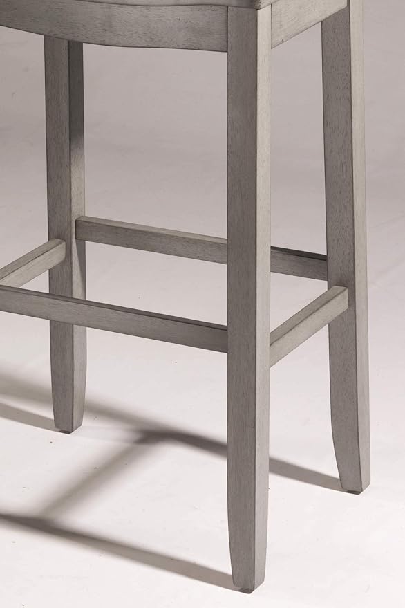 Hillsdale Furniture Fiddler Backless Saddle Bar Stool, Aged Gray